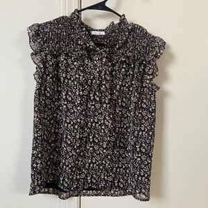Elegant Black Floral Blouse